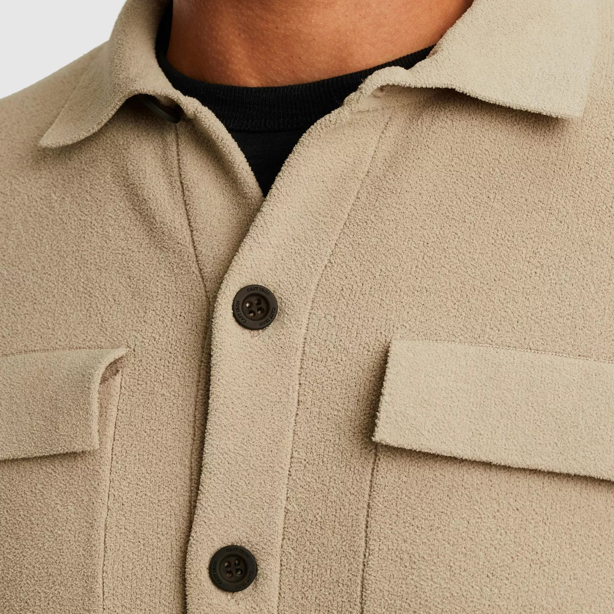 CAST IRON Button Jacket Soft Blend - Beige