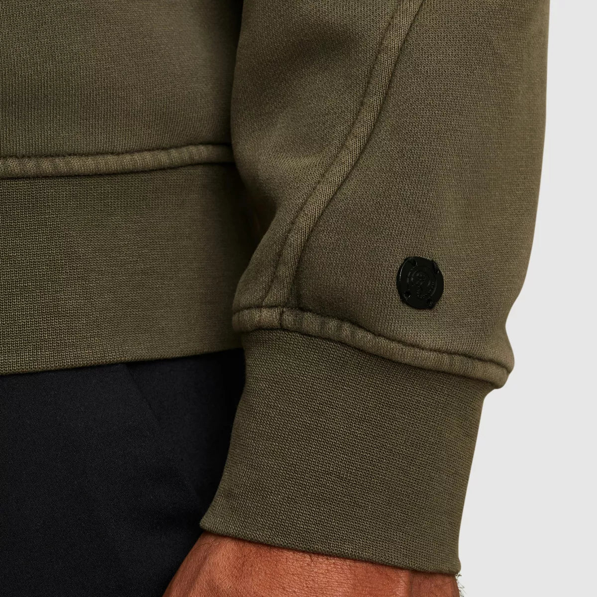 CAST IRON Half Zip Pullover - Groen