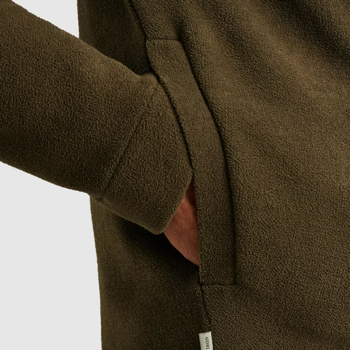 CAST IRON Button Jacket Soft Blend - Army Groen