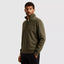 CAST IRON Half Zip Pullover - Groen