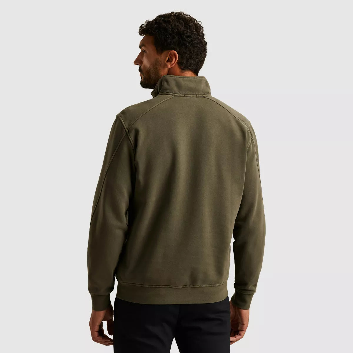 CAST IRON Half Zip Pullover - Groen