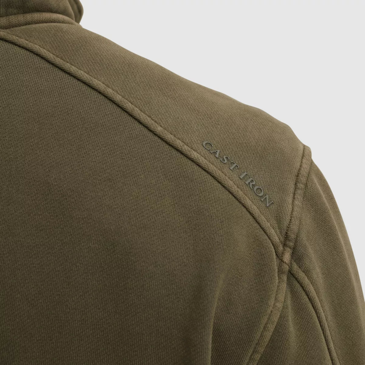 CAST IRON Half Zip Pullover - Groen