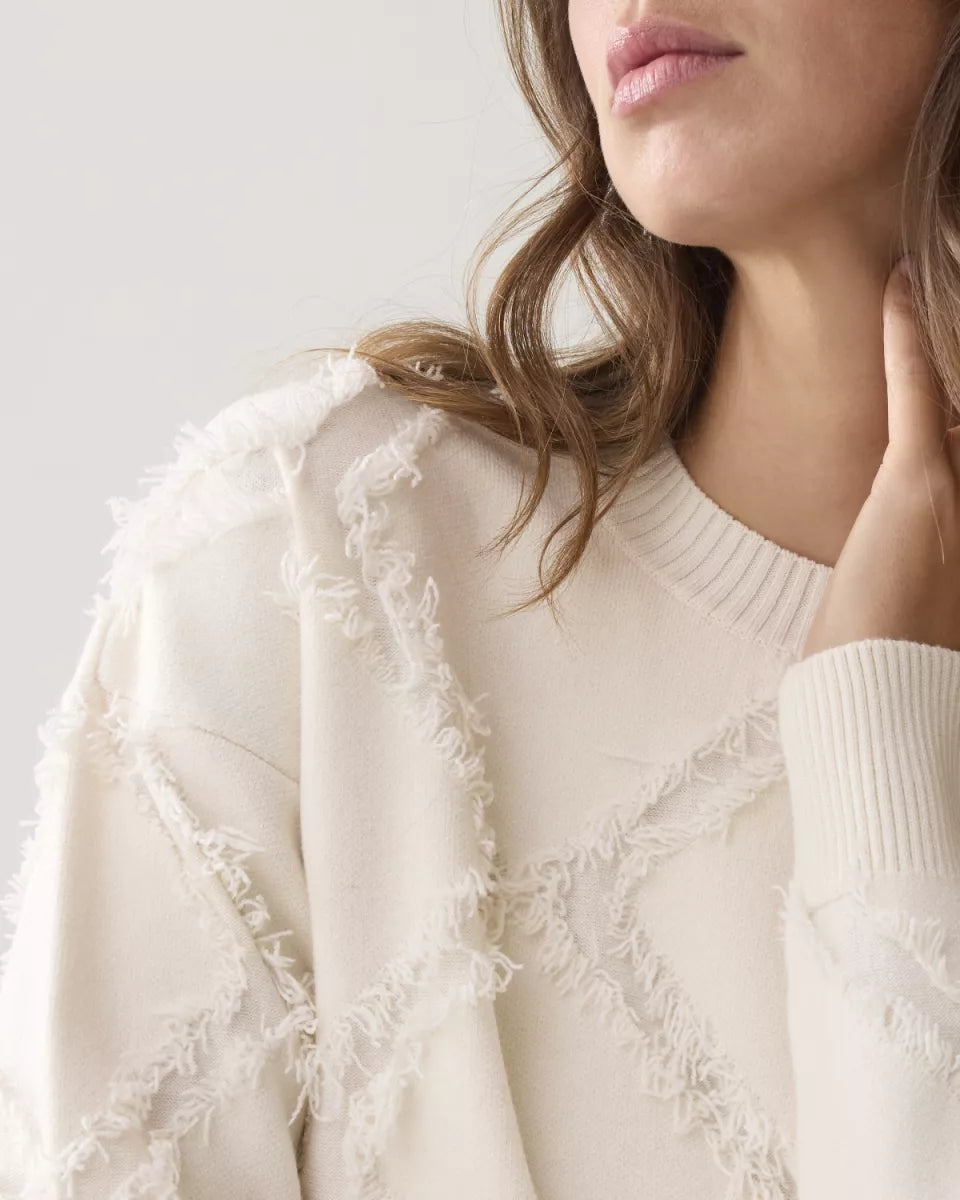 SUMMUM Sweater Comfy Viscose - Ivory