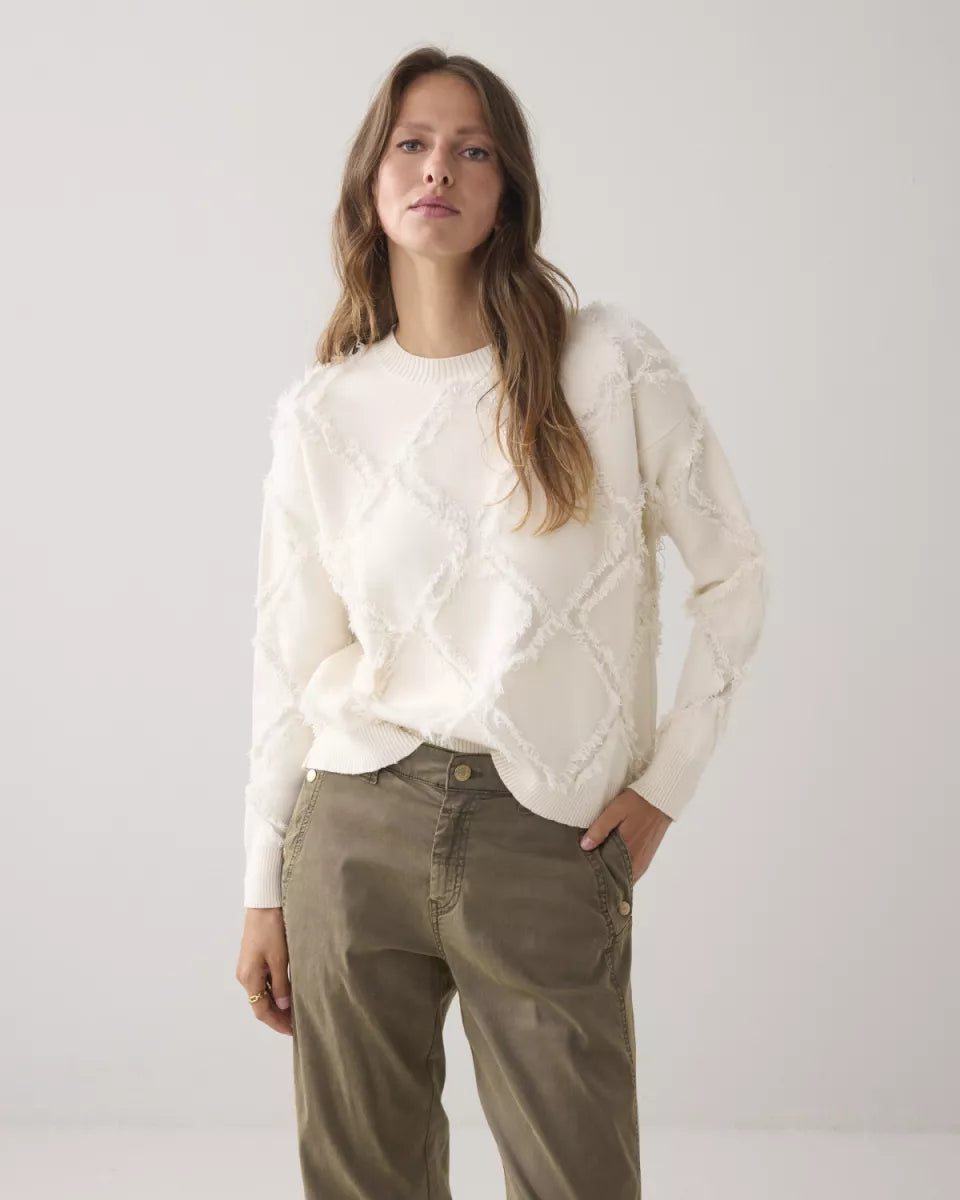 SUMMUM Sweater Comfy Viscose - Ivory