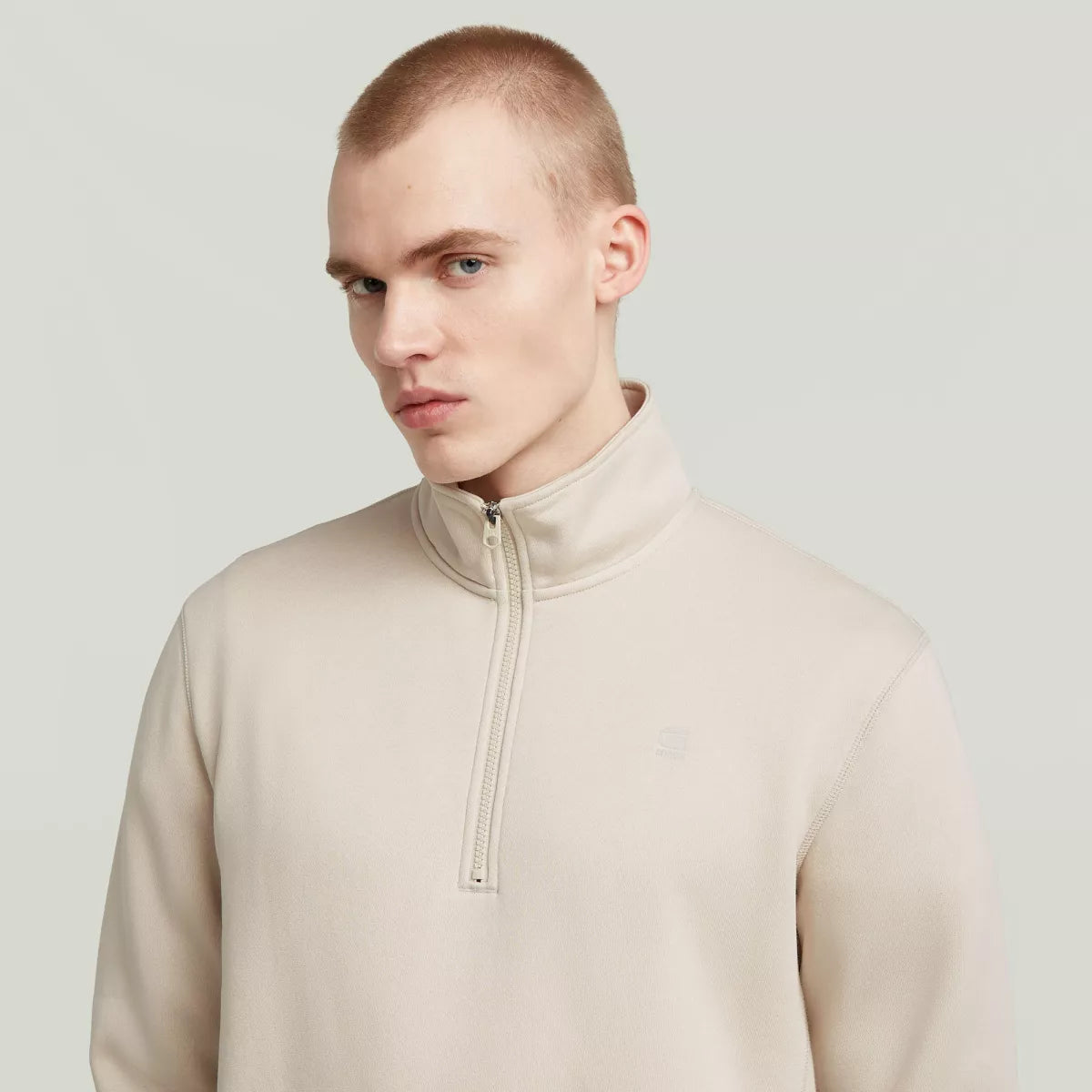 G-STAR Premium Core Half Zip - Whitebait