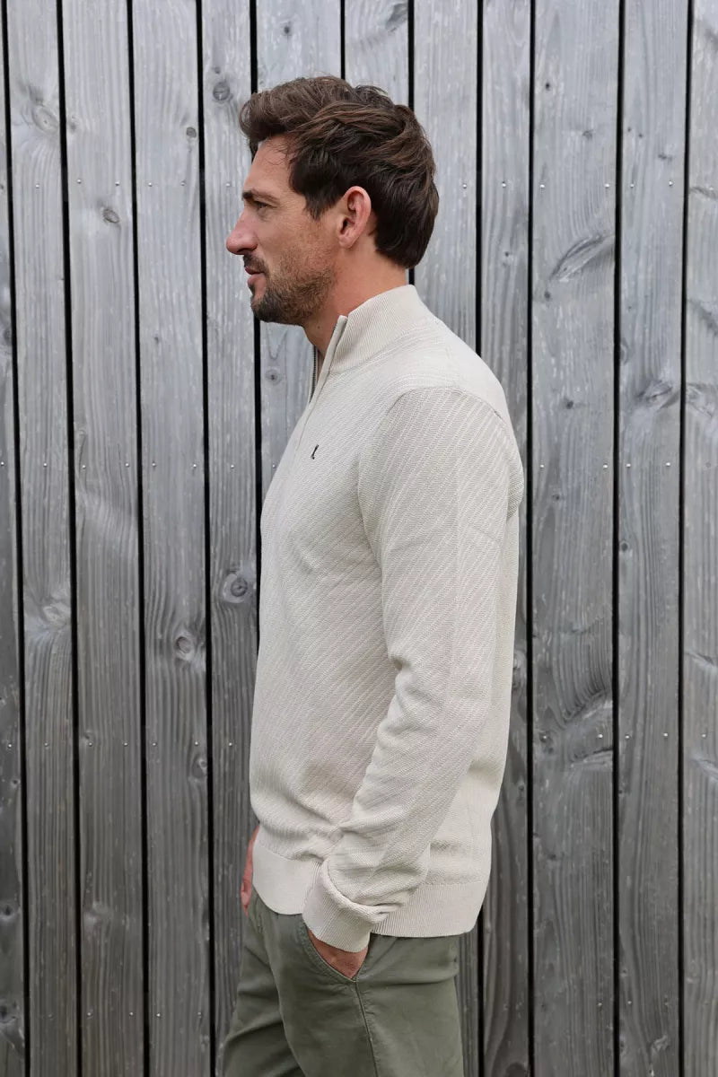 KULTIVATE Crossed Zip - Wit