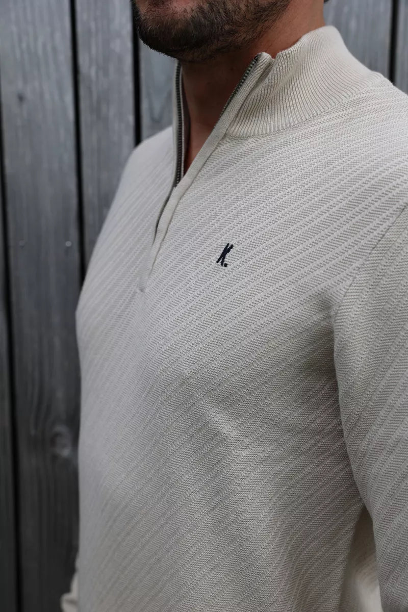 KULTIVATE Crossed Zip - Wit