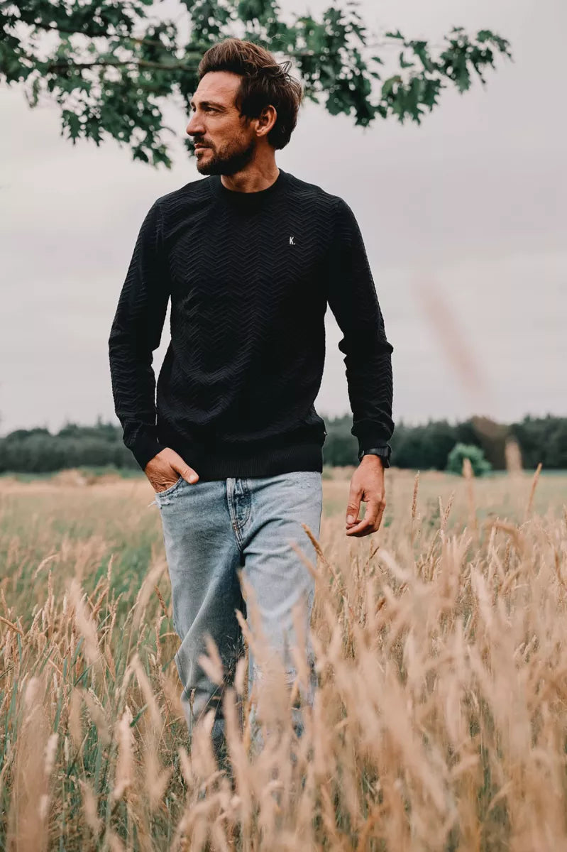 KULTIVATE New Ryan Sweater - Black