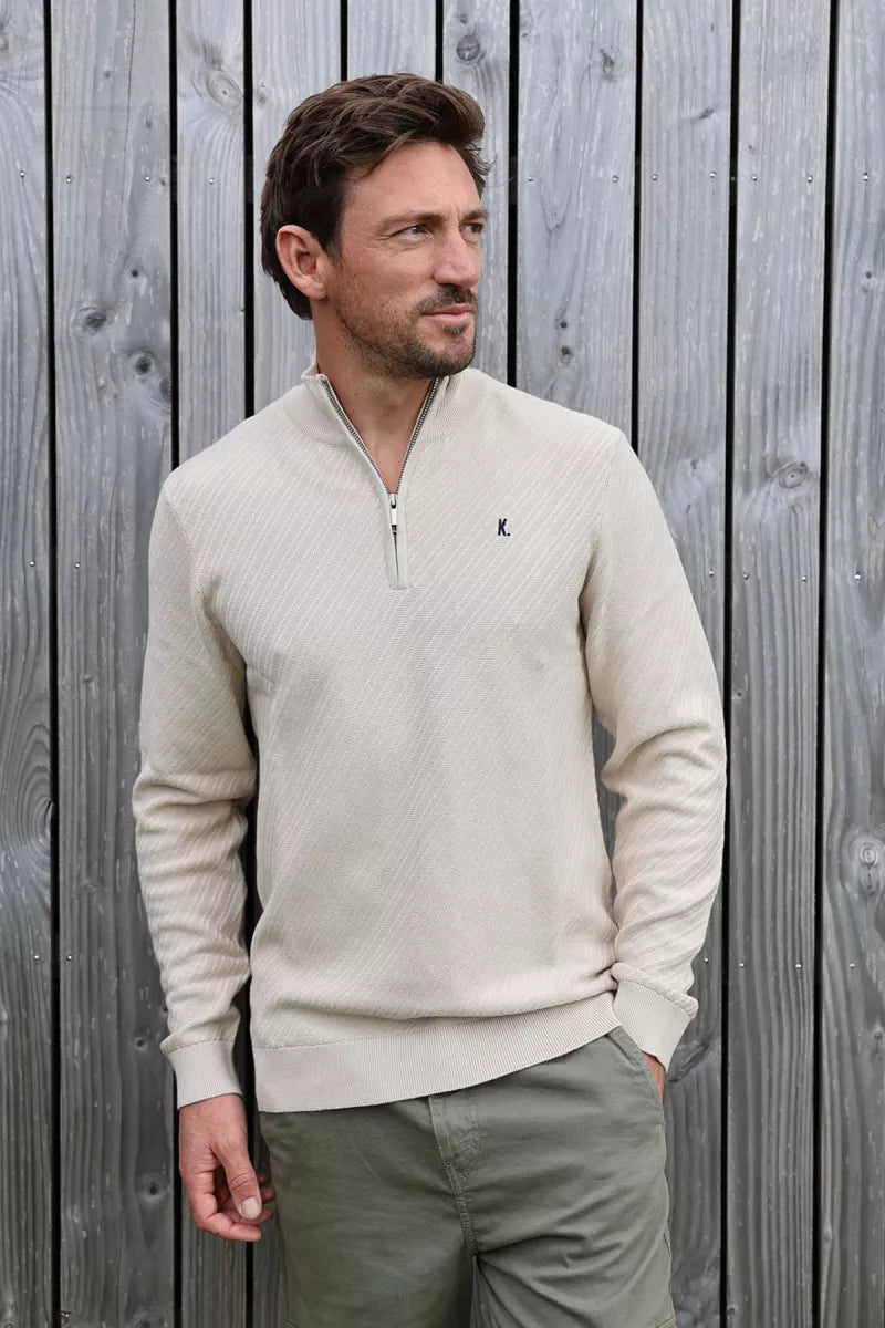 KULTIVATE Crossed Zip - Wit