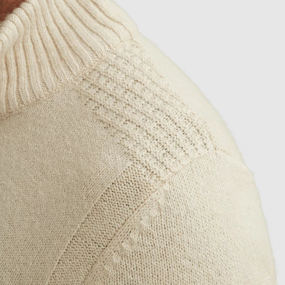 PME-LEGEND Half Zip Knit Pullover - Ecru