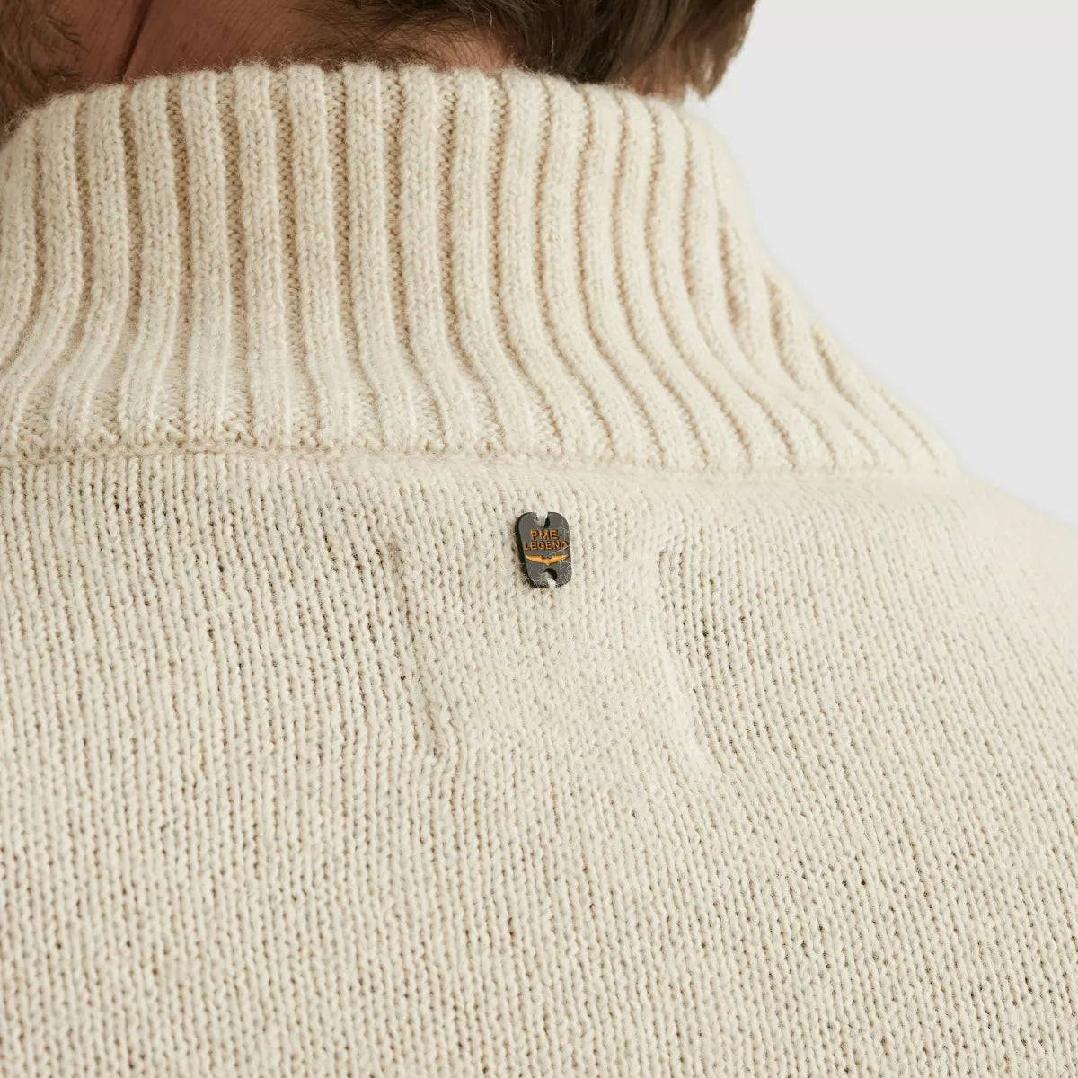 PME-LEGEND Half Zip Knit Pullover - Ecru