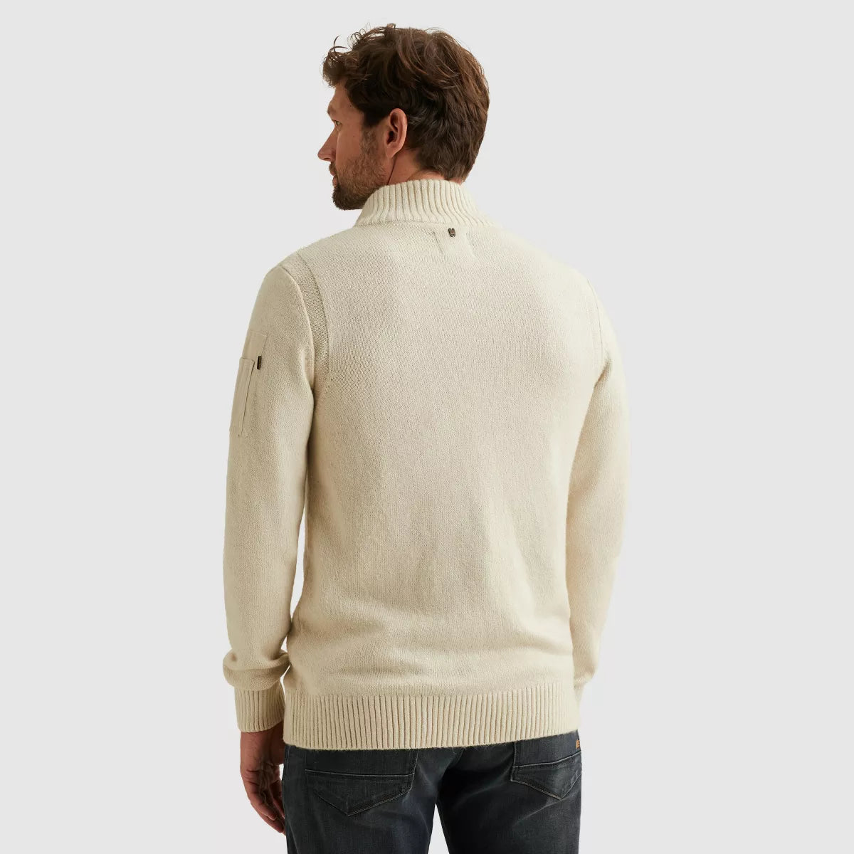 PME-LEGEND Half Zip Knit Pullover - Ecru