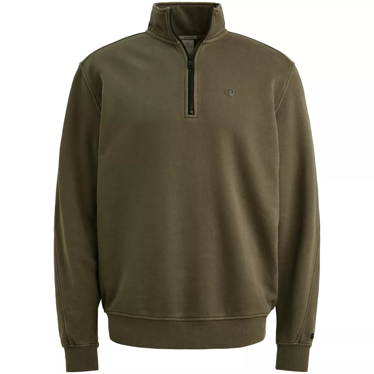 CAST IRON Half Zip Pullover - Groen