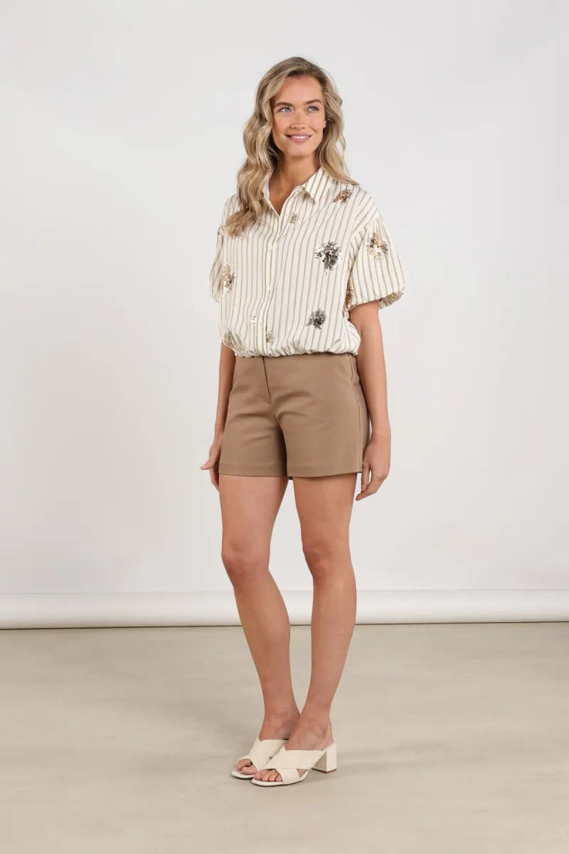 NUKUS Leia Blouse Stripe Paillet