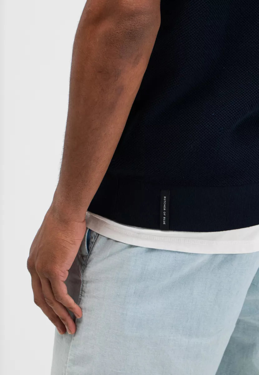 BUTCHER OF BLUE Ripley Knit Polo