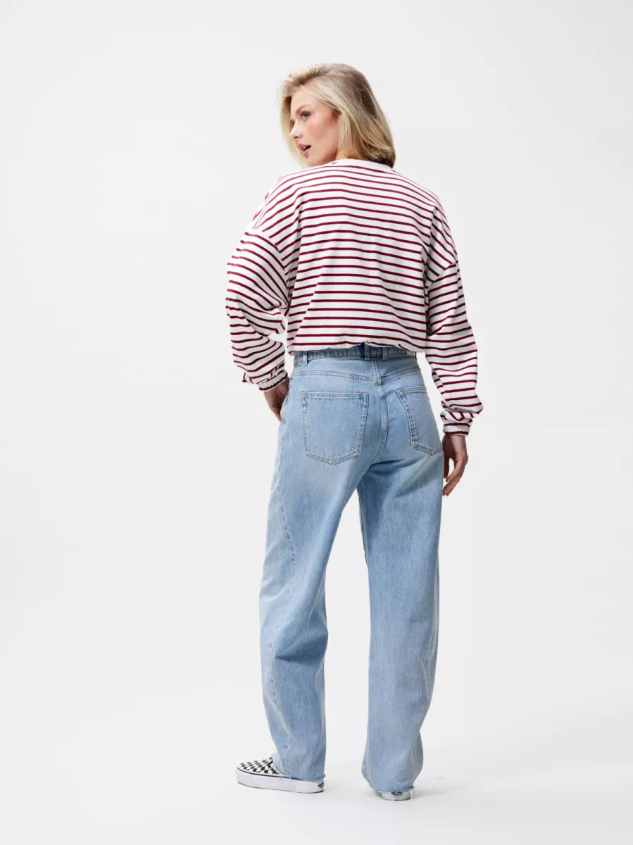 CATWALK JUNKIE Striped Sweater With Elastic Hems