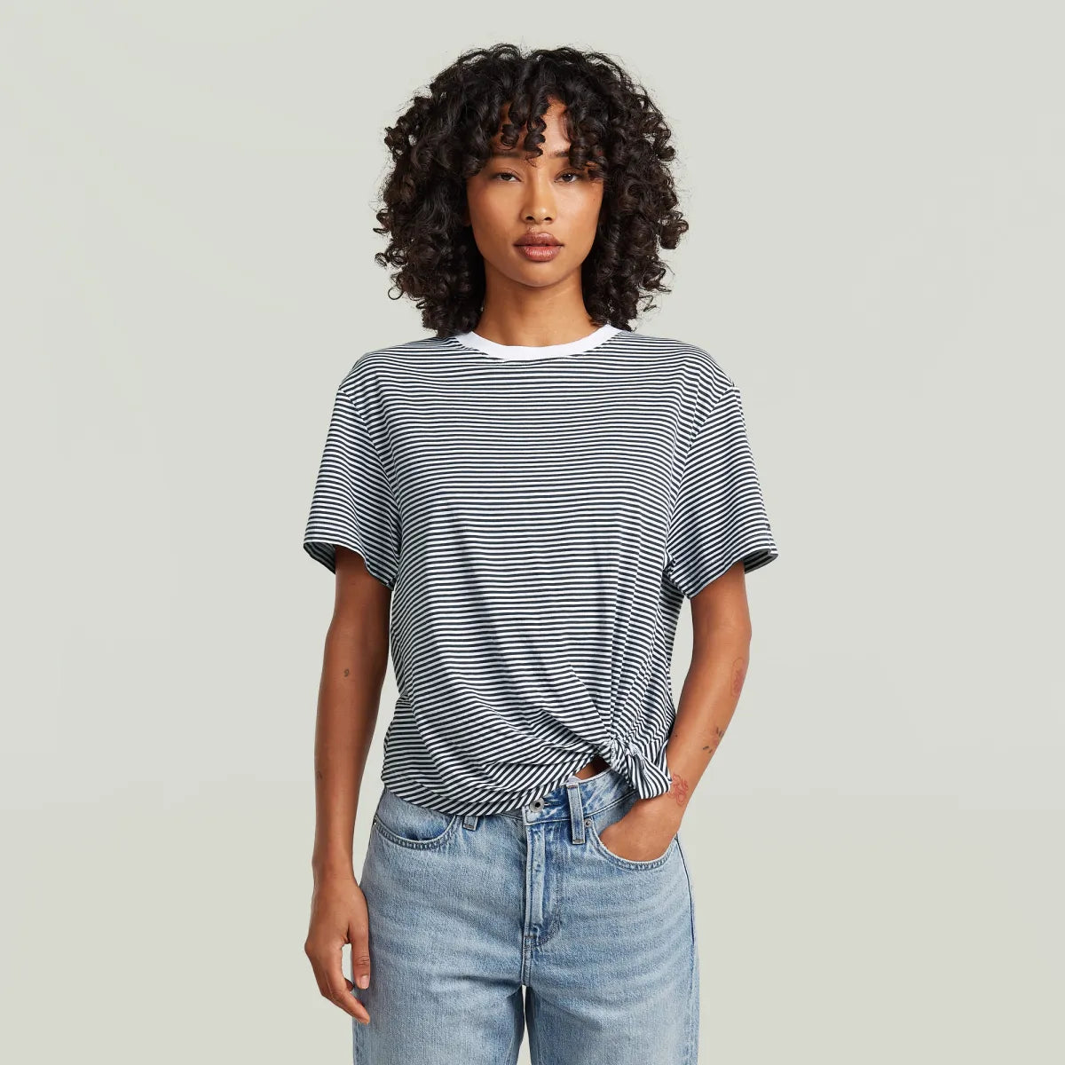 G-STAR Stripe Relaxed Knot Top