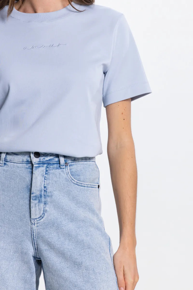 JANSEN AMSTERDAM Shanna Top - Light Blue