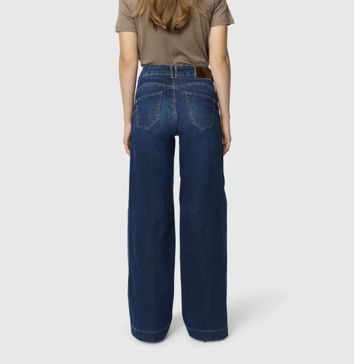 MAC JEANS Rich Palazzo Jeans - Super Dark