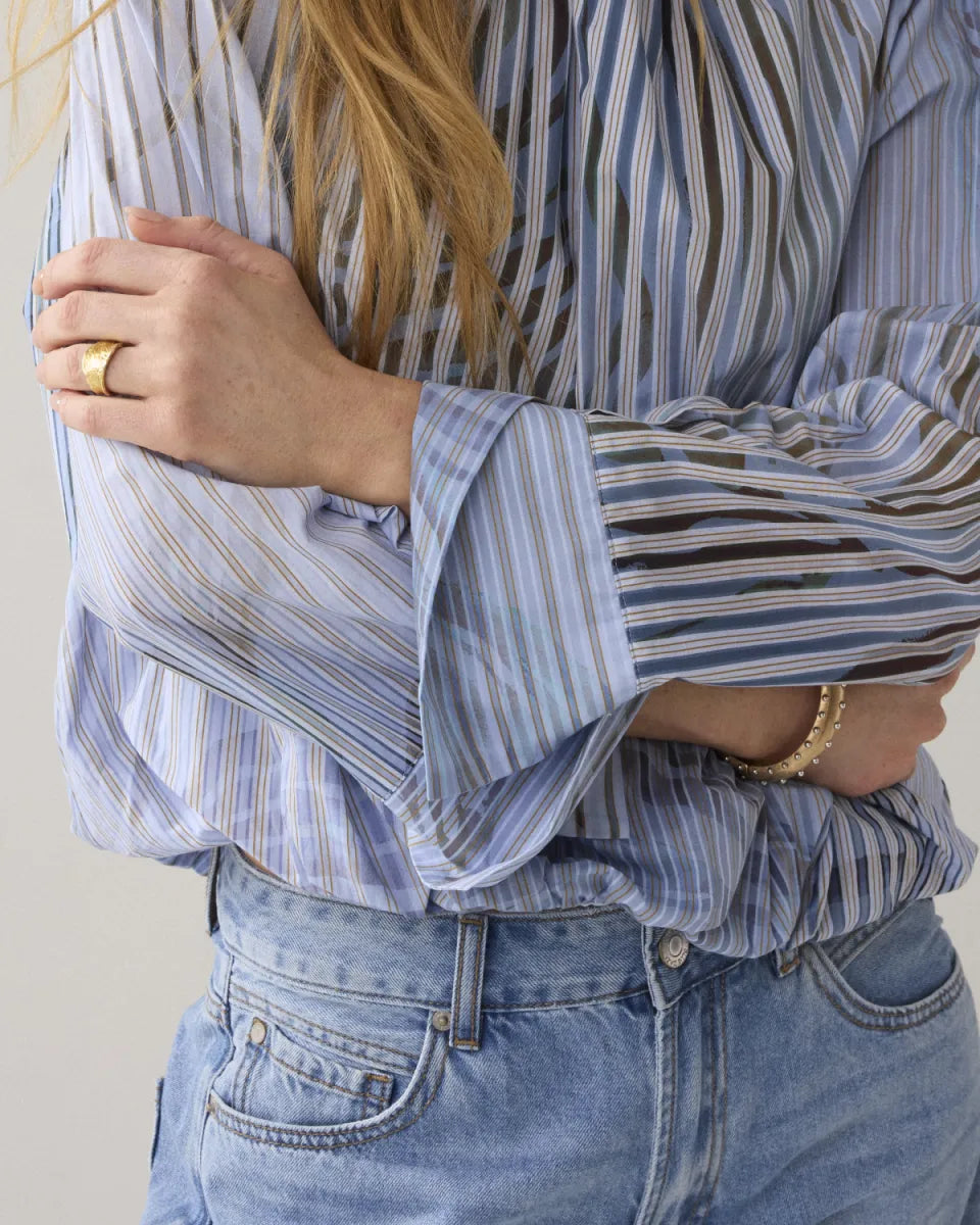 SUMMUM Top Flowers & Stripes
