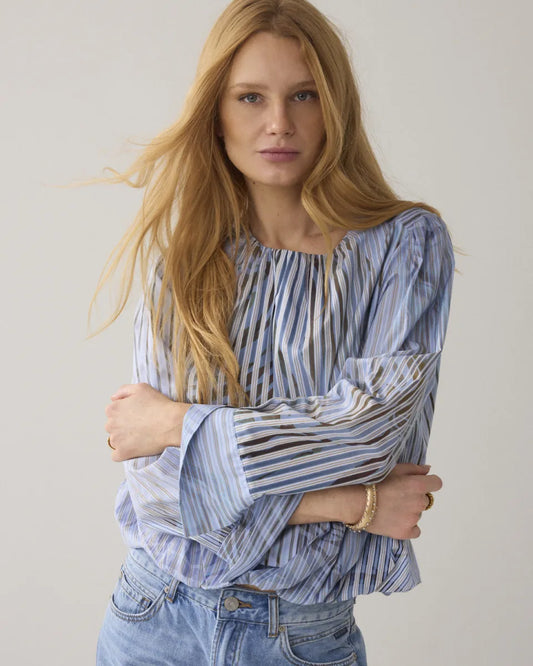 SUMMUM Top Flowers & Stripes