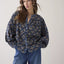 SUMMUM Blouse Blue Blockprint