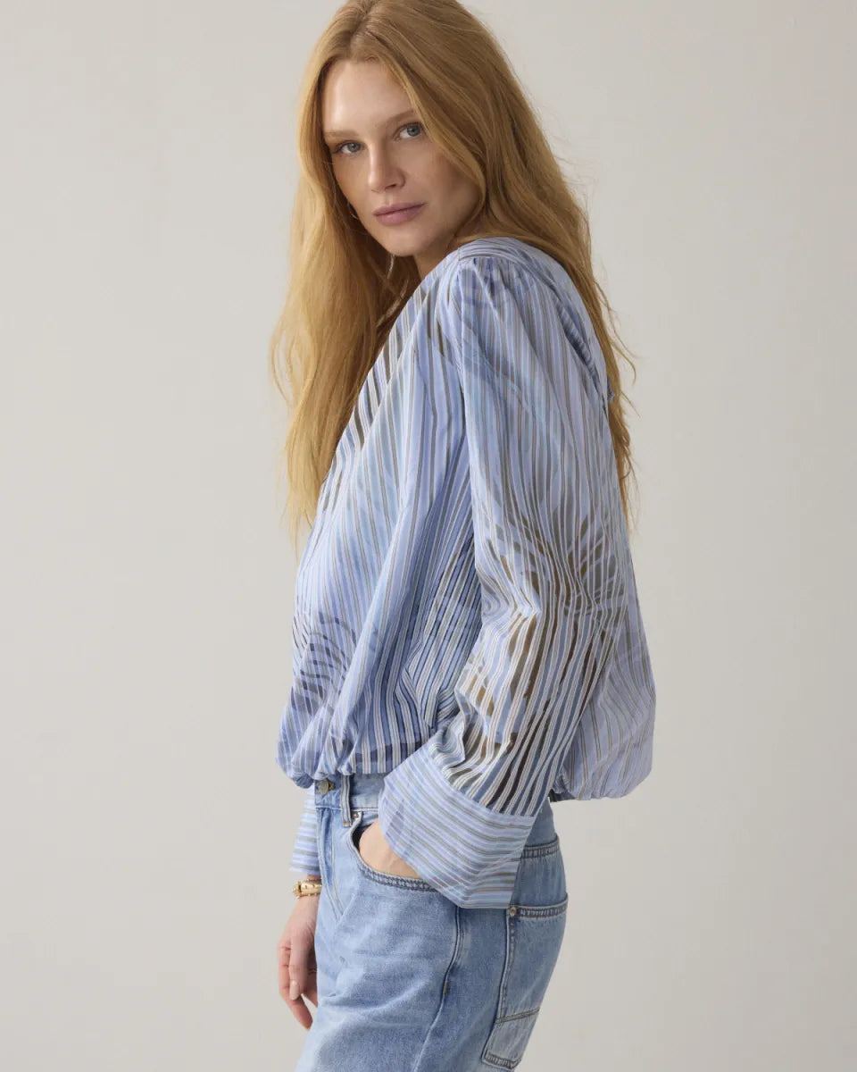 SUMMUM Top Flowers & Stripes
