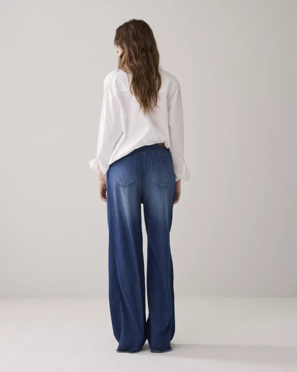 SUMMUM Jeans Wide Leg Soft Flowy Denim