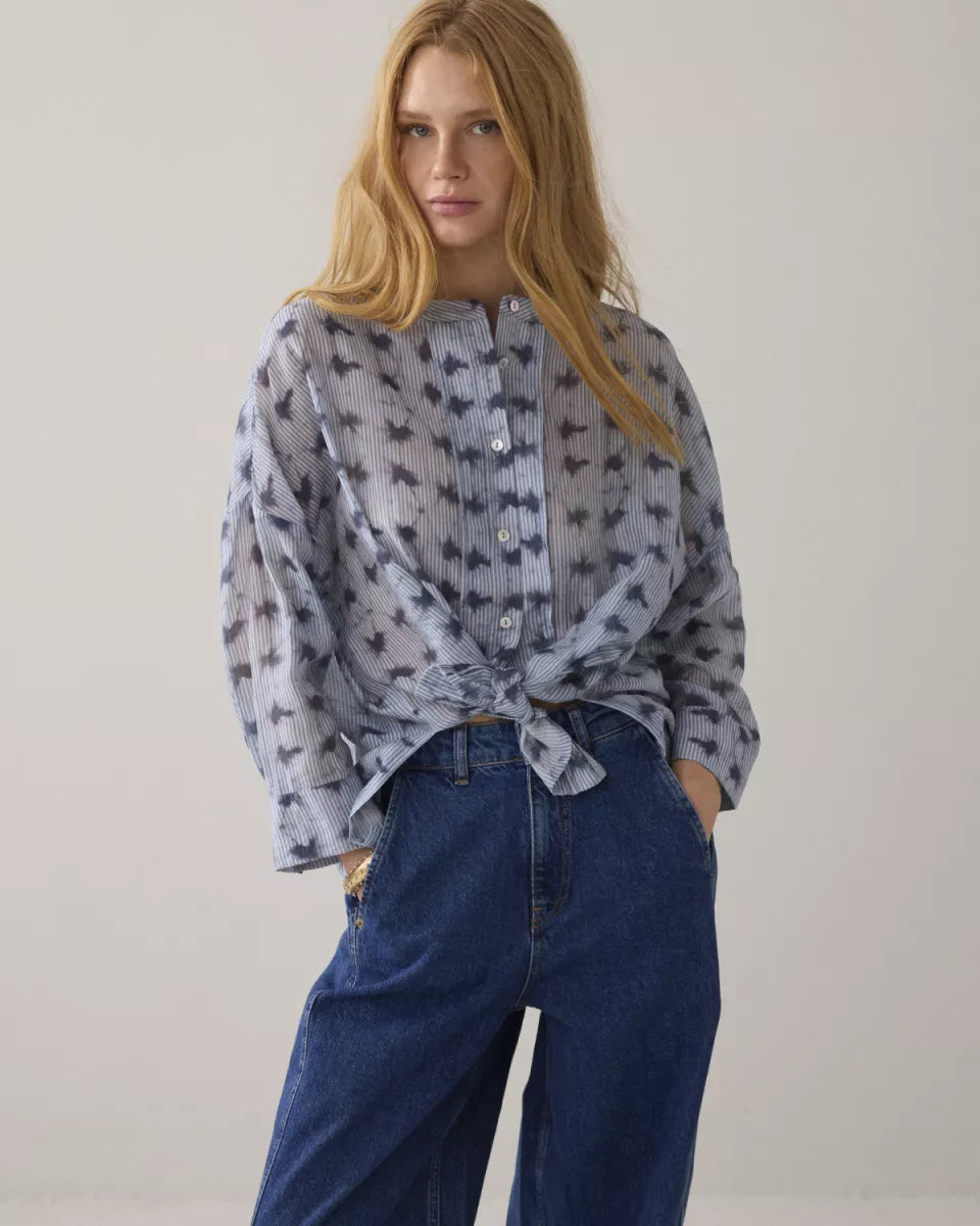 SUMMUM Blouse Tie Dye Stripe