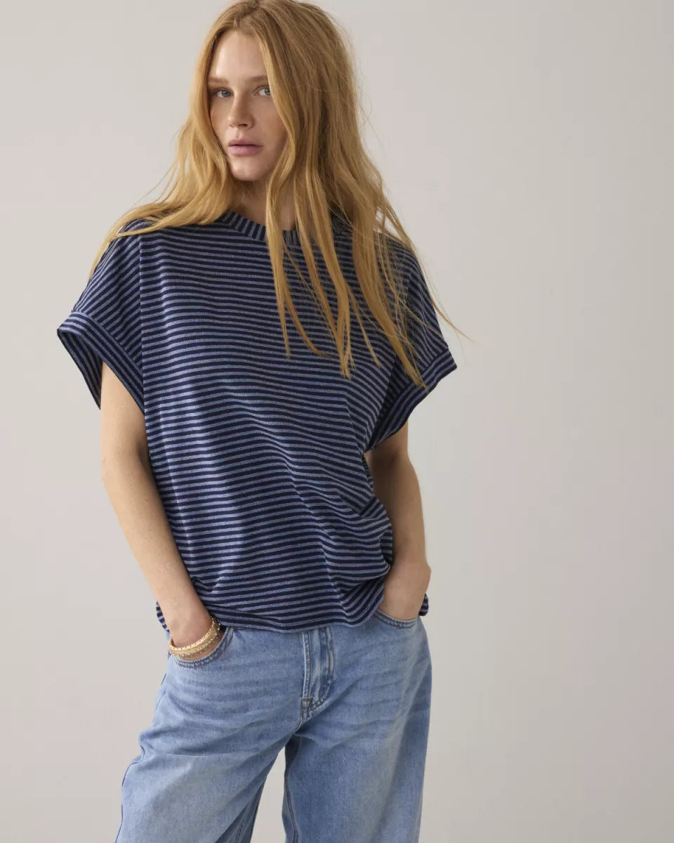 SUMMUM Top Two Tone Lurex Stripe