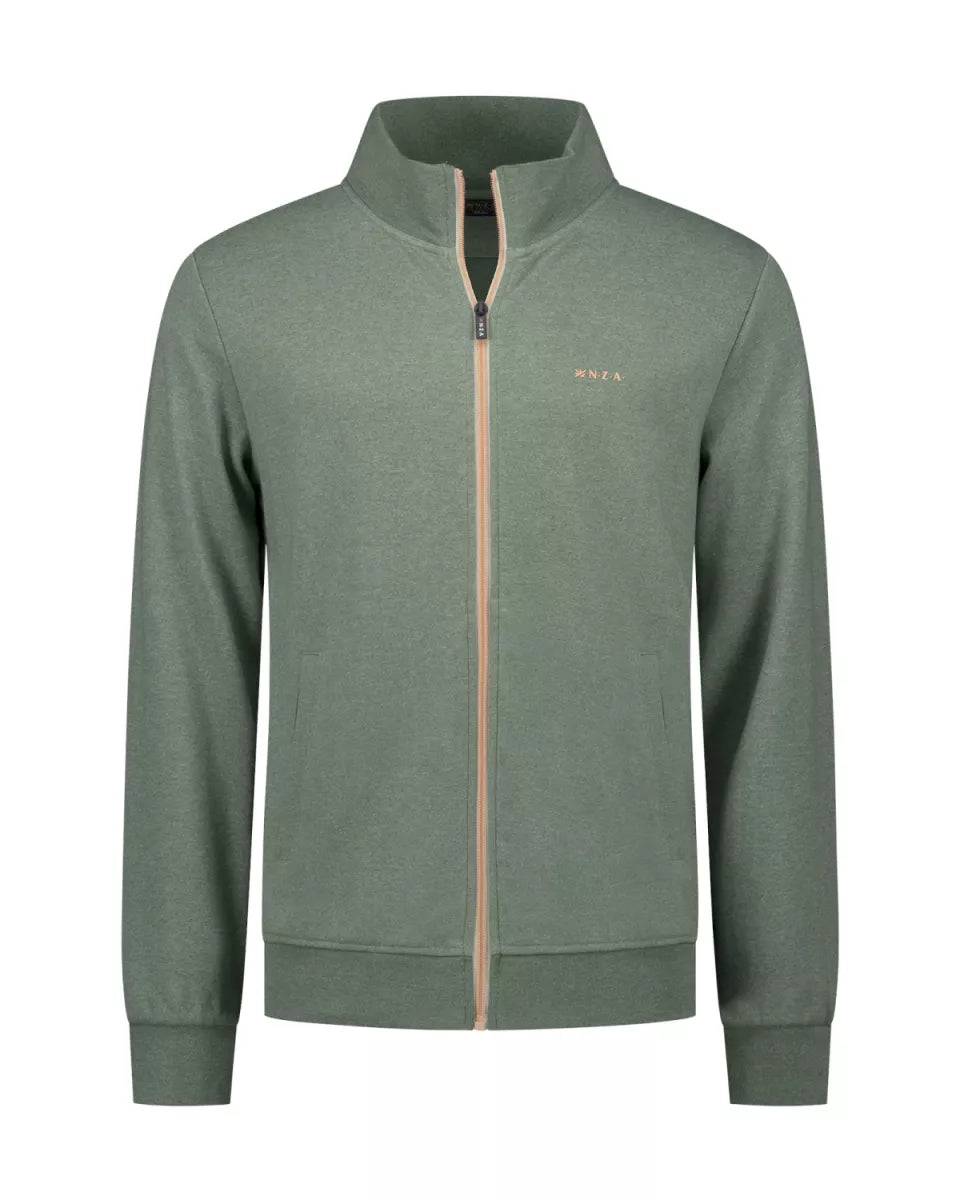 NEW ZEALAND AUCKLAND Sweat Cardigan - Light Sage Melange