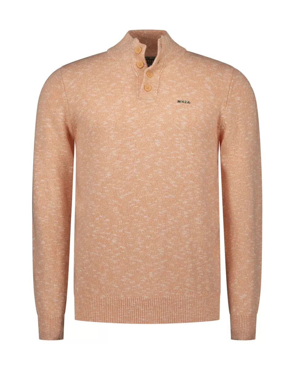 NEW ZEALAND AUCKLAND Pullover Button Collar - Spring Orange