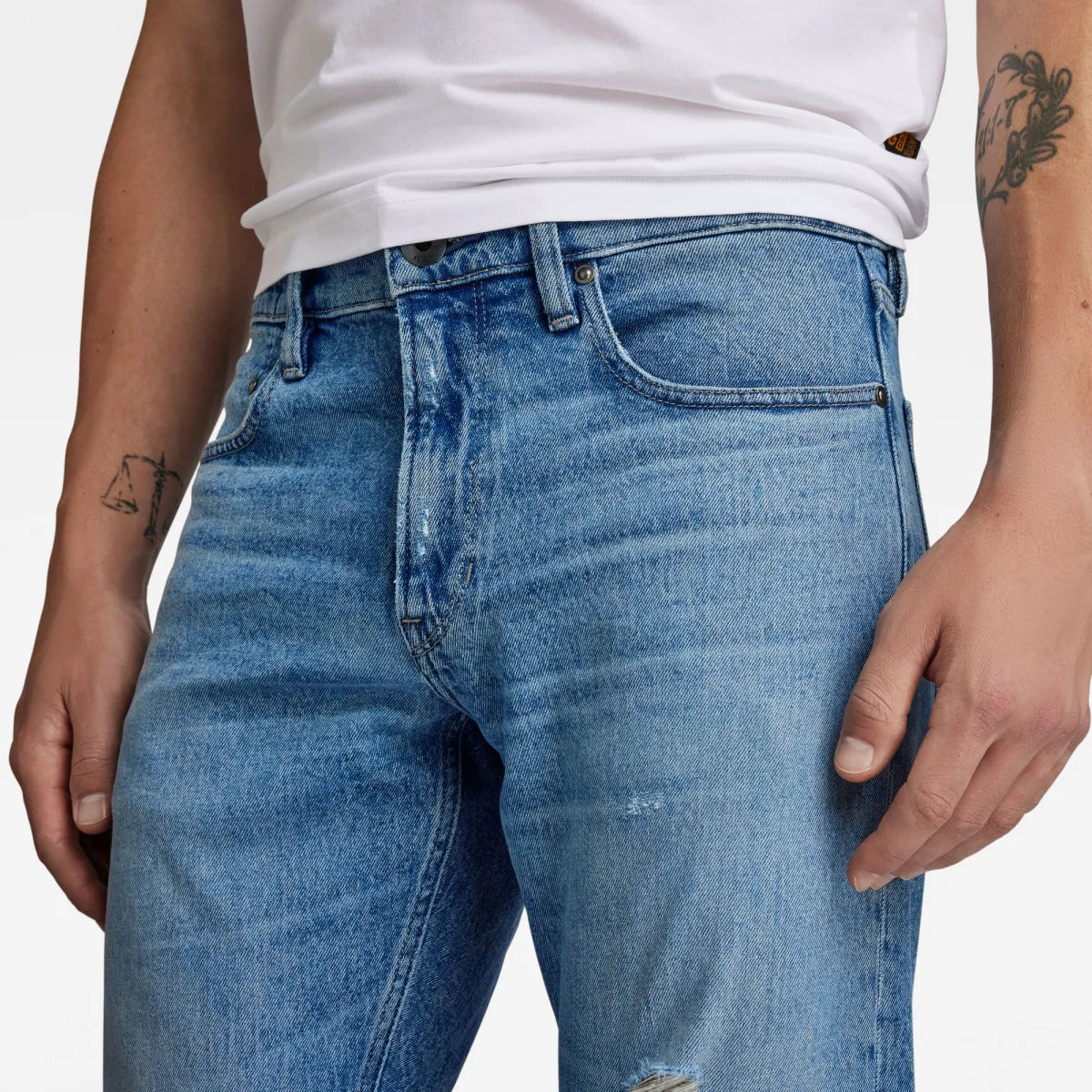 G-STAR Mosa Straight - Sun Faded Blue Donau