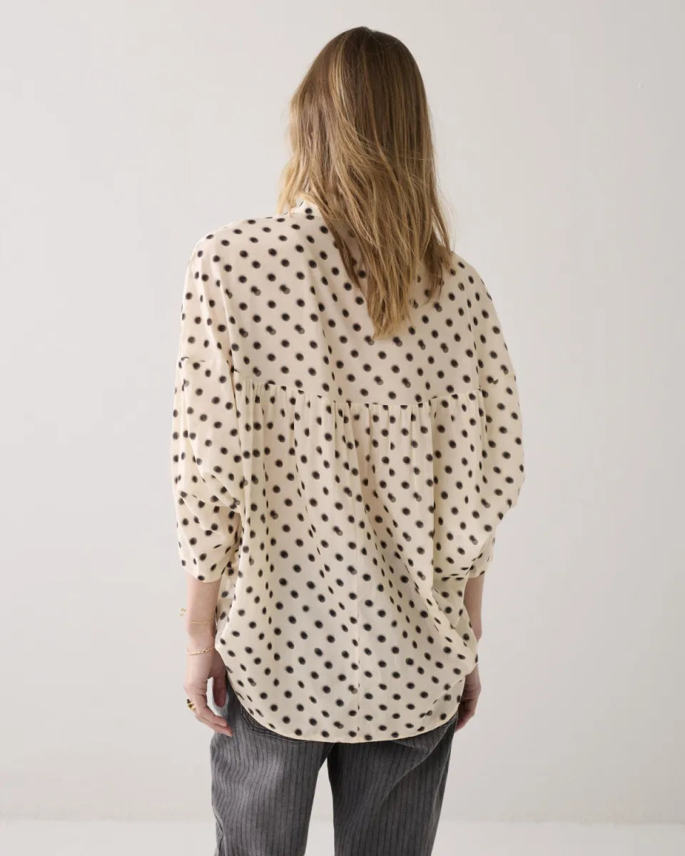 SUMMUM Blouse Blury Dots