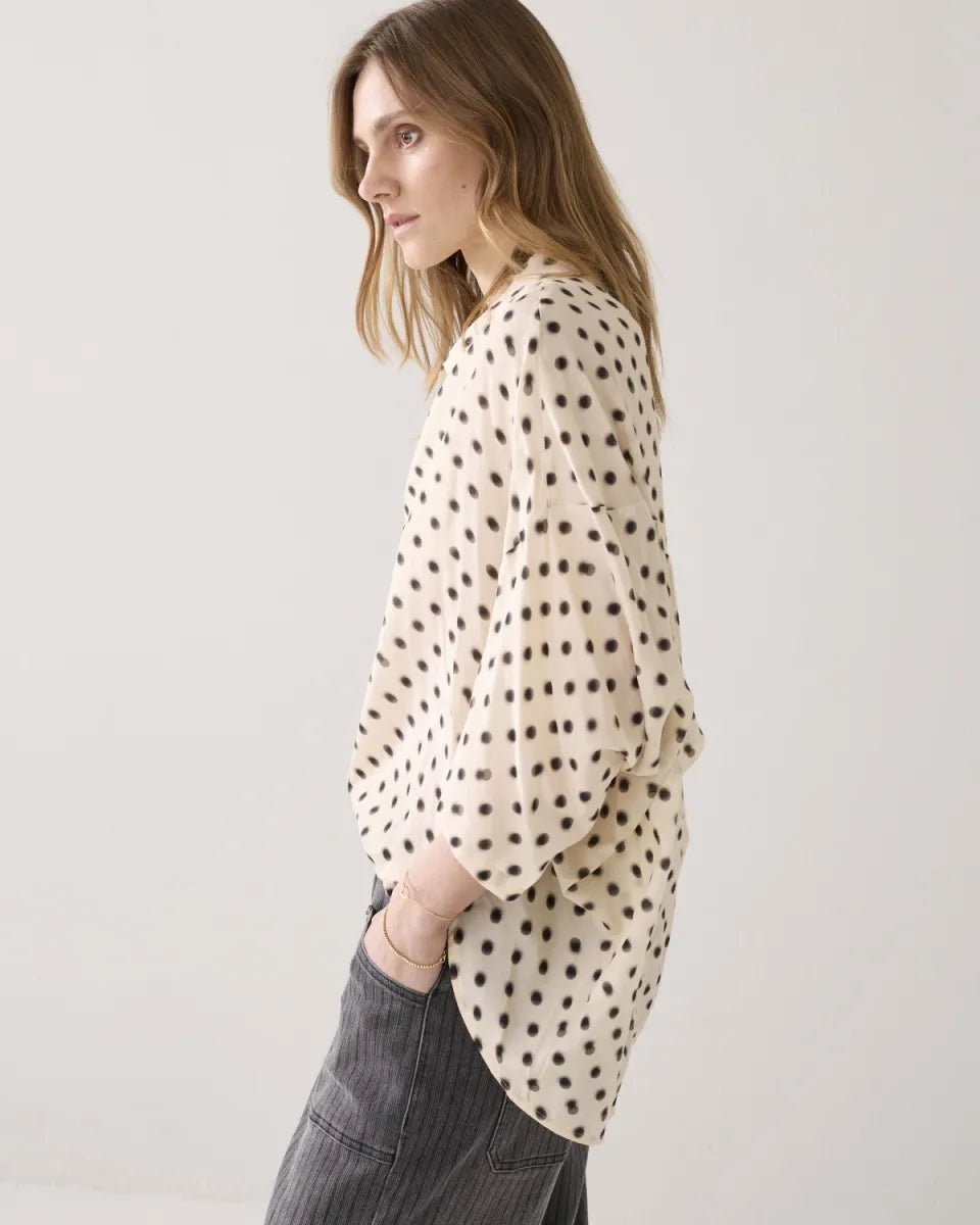 SUMMUM Blouse Blury Dots