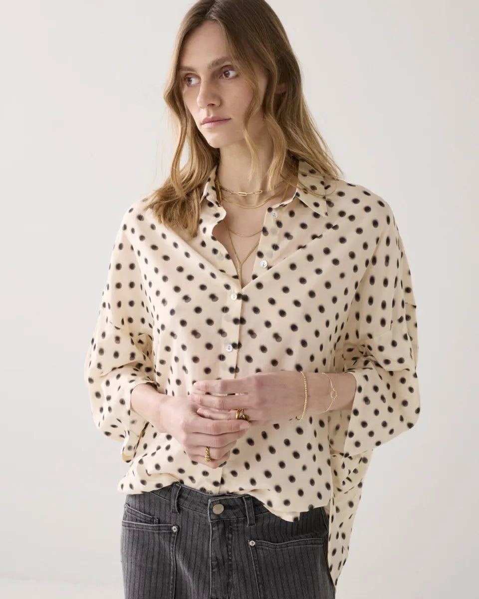 SUMMUM Blouse Blury Dots