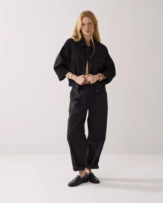 SUMMUM Loose Pants Breezy Cotton Canvas