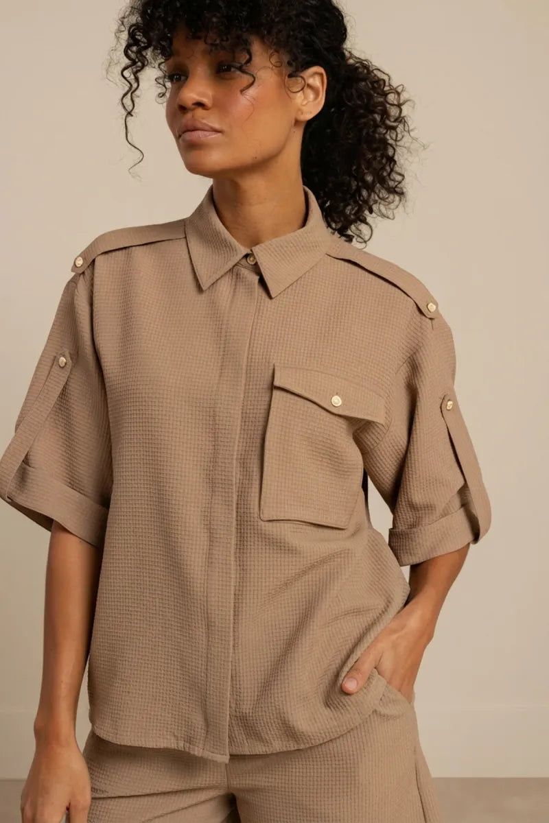 STUDIO ANNELOES Nellie Waffle Blouse