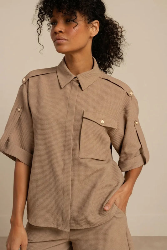 STUDIO ANNELOES Nellie Waffle Blouse