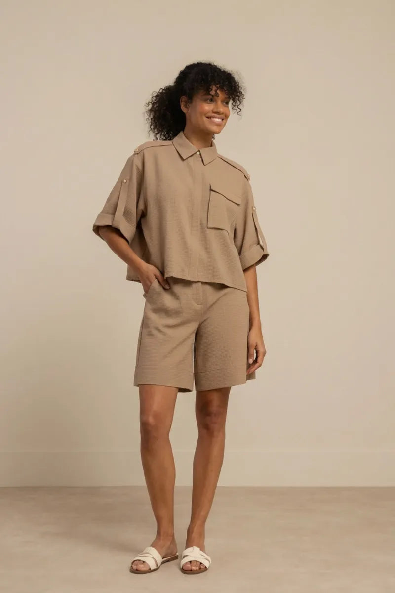 STUDIO ANNELOES Nellie Waffle Blouse