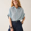 SUMMUM Blouse Short Sleeves Viscose Cotton