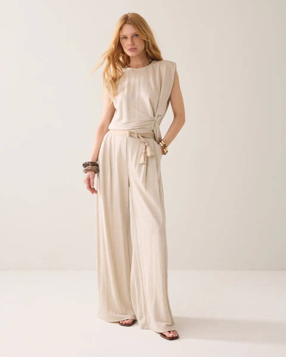 SUMMUM Trouser Linen Look