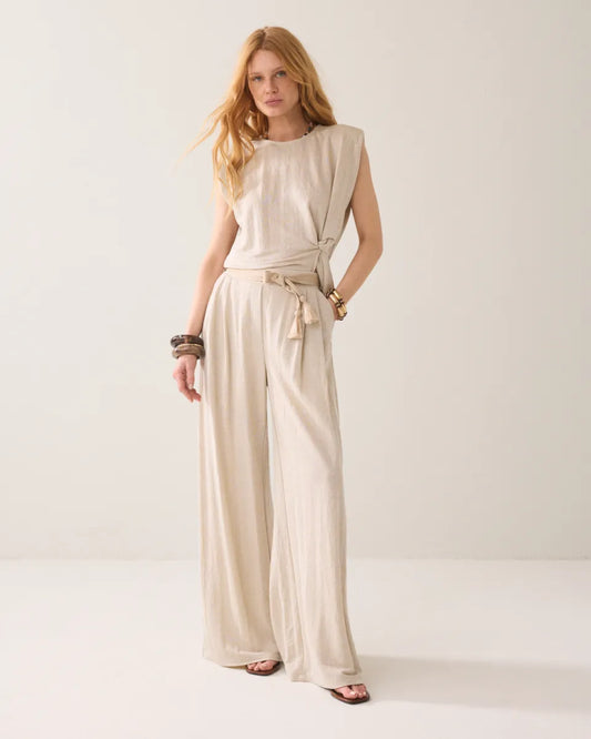 SUMMUM Trouser Linen Look