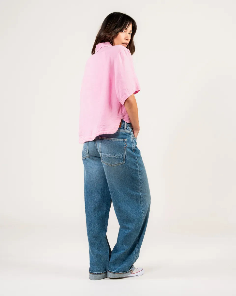 KUYICHI Liv Linen Shirt - Dusty Pink