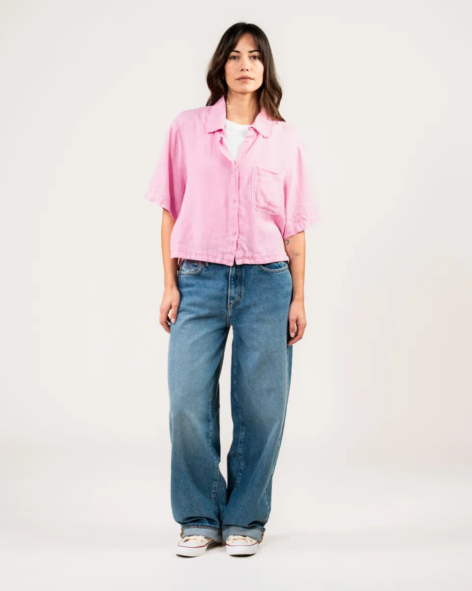 KUYICHI Liv Linen Shirt - Dusty Pink