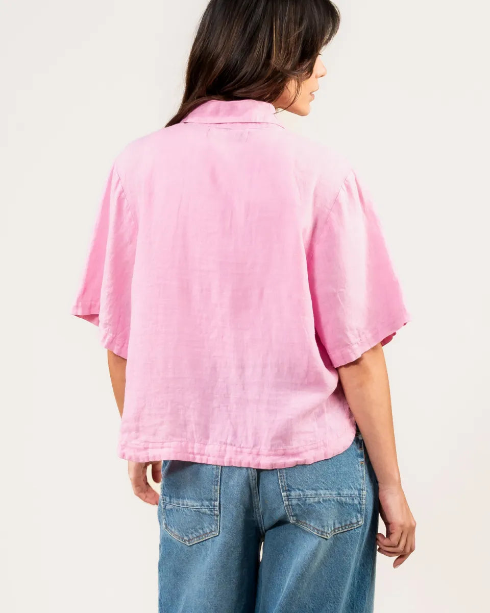 KUYICHI Liv Linen Shirt - Dusty Pink