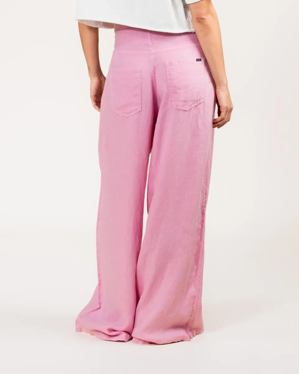 KUYICHI Loren Linen Pants - Dusty Pink