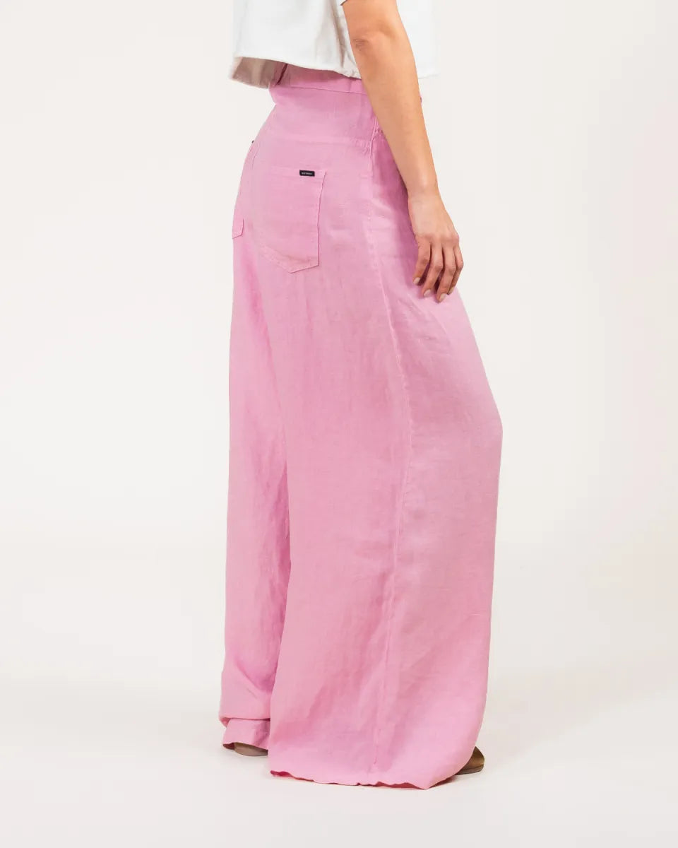 KUYICHI Loren Linen Pants - Dusty Pink