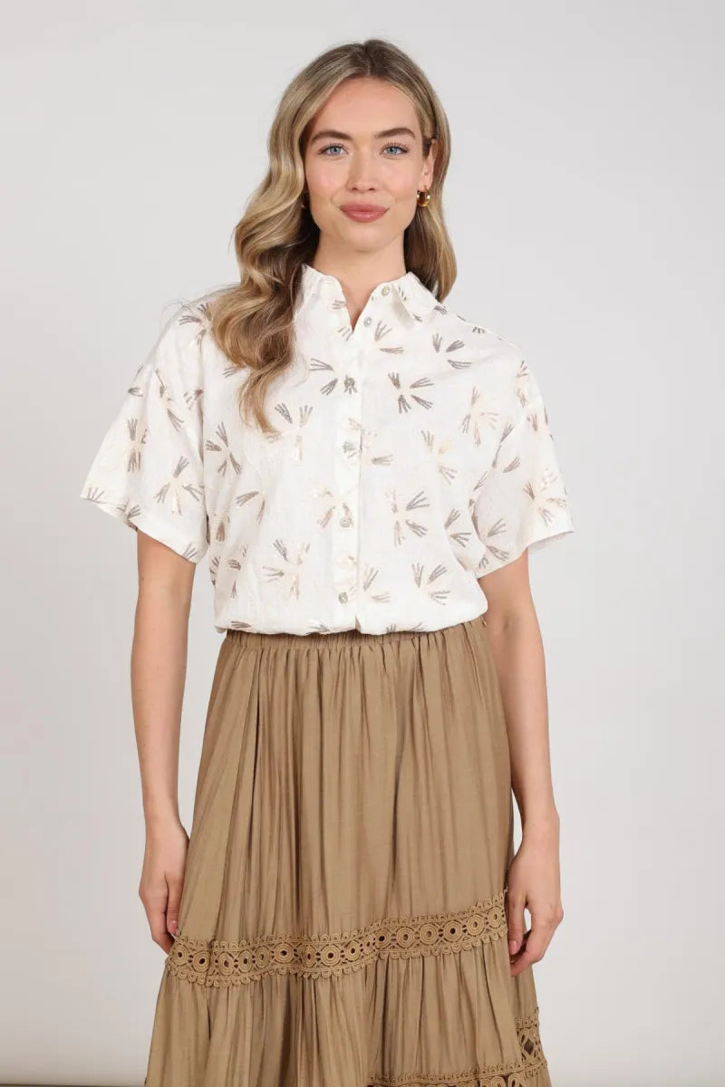 NUKUS Britt Blouse Embroidery