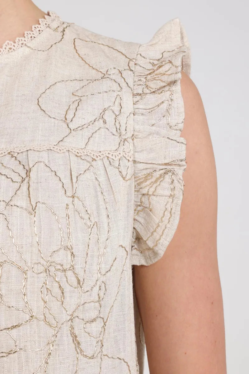 NUKUS Lori Top Embroidery